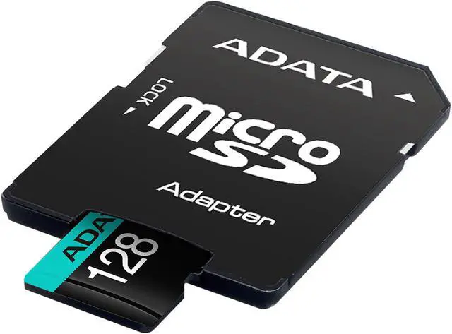 Alt view image 3 of 3 - ADATA 128GB Premier Pro microSDXC UHS-I U3 / Class 10 V30 A2 Memory Card with SD Adapter, Speed Up to 100MB/s (AUSDX128GUI3V30SA2-RA1)