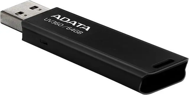 Alt view image 4 of 5 - ADATA 64GB UV360 USB 3.2 Gen 1 Flash Drive (AUV360-64G-RBK)