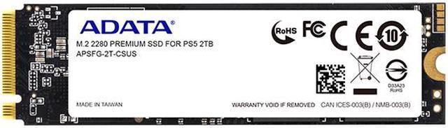 ADATA PREMIUM SSD FOR PS5 M.2 2280 2TB PCI-Express 4.0 x4, NVMe 1.4 3D NAND  Internal Solid State Drive (SSD) APSFG-2T-CSUS