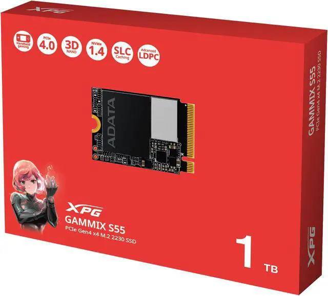 Alt view image 7 of 7 - XPG GAMMIX S55 M.2 2230 1TB PCI-Express 4.0 x4 3D NAND SGAMMIXS55-1T-C