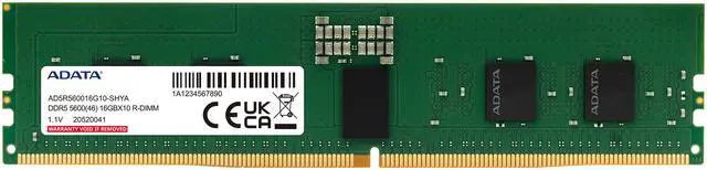 Alt view image 3 of 10 - ADATA XPG 64GB (1x64GB) ECC Registered DDR5 5600 (PC5 44800) Memory Model AD5R560064G40-SHYA