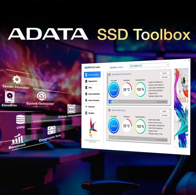 Alt view image 9 of 9 - XPG BLADE M.2 2280 2TB PCI-Express 5.0 x4 3D NAND Internal Solid State Drive (SSD) Speed up to 14000mb/s SMAR-980B-2TCS