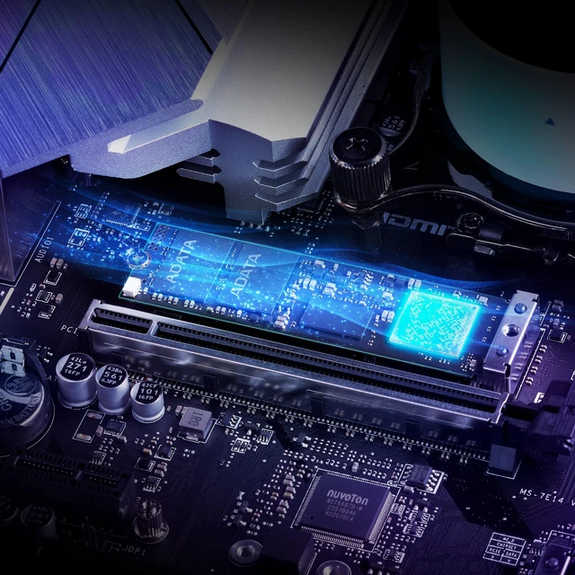 Alt view image 7 of 10 - XPG BLADE M.2 2280 8TB PCI-Express 5.0 x4 3D NAND Internal Solid State Drive (SSD) with DRAM Cache, Speed up to 14000mb/s SMAR-980B-8TCS