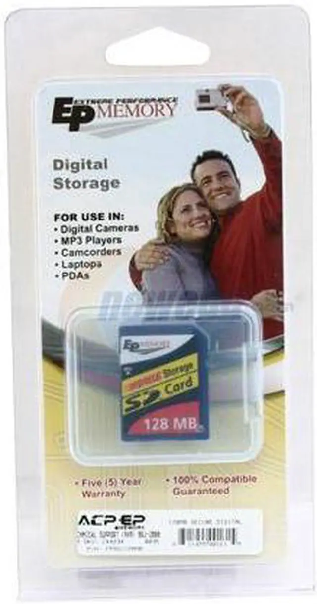 EP Memory Storage Secure 128MB Secure Digital (SD) Flash Media Model ...