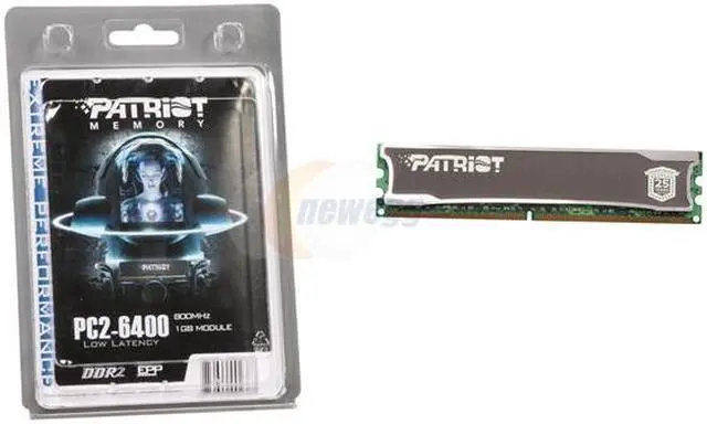Alt view image 3 of 3 - Patriot Extreme Performance 1GB DDR2 800 (PC2 6400) Desktop Memory Model PEP21G6400LL