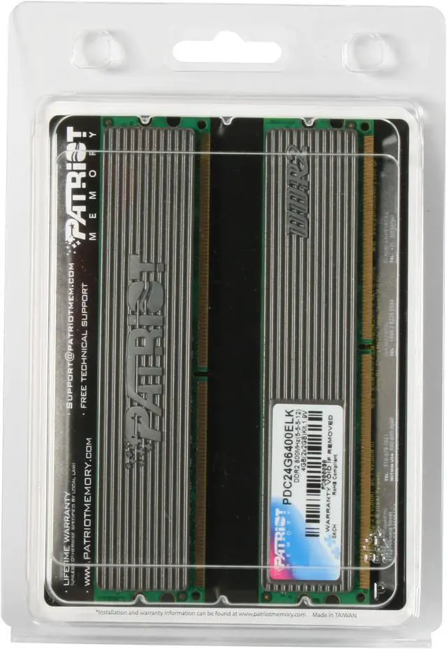 Alt view image 3 of 3 - Patriot Extreme Performance 4GB (2 x 2GB) DDR2 800 (PC2 6400) Dual Channel Kit Desktop Memory Model PDC24G6400ELK