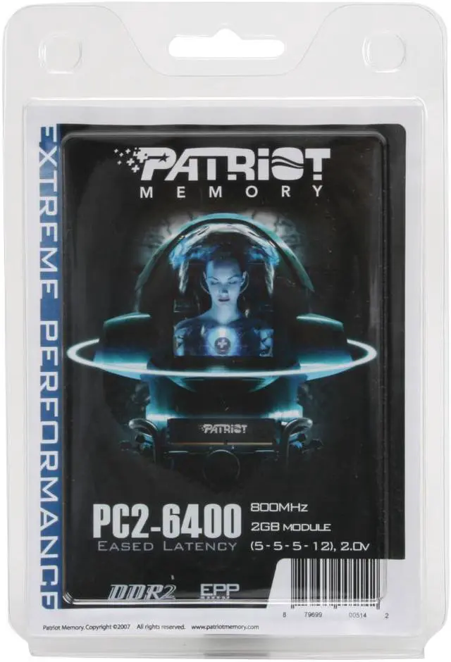 Alt view image 2 of 2 - Patriot Extreme Performance 2GB DDR2 800 (PC2 6400) Desktop Memory Model PEP22G6400EL