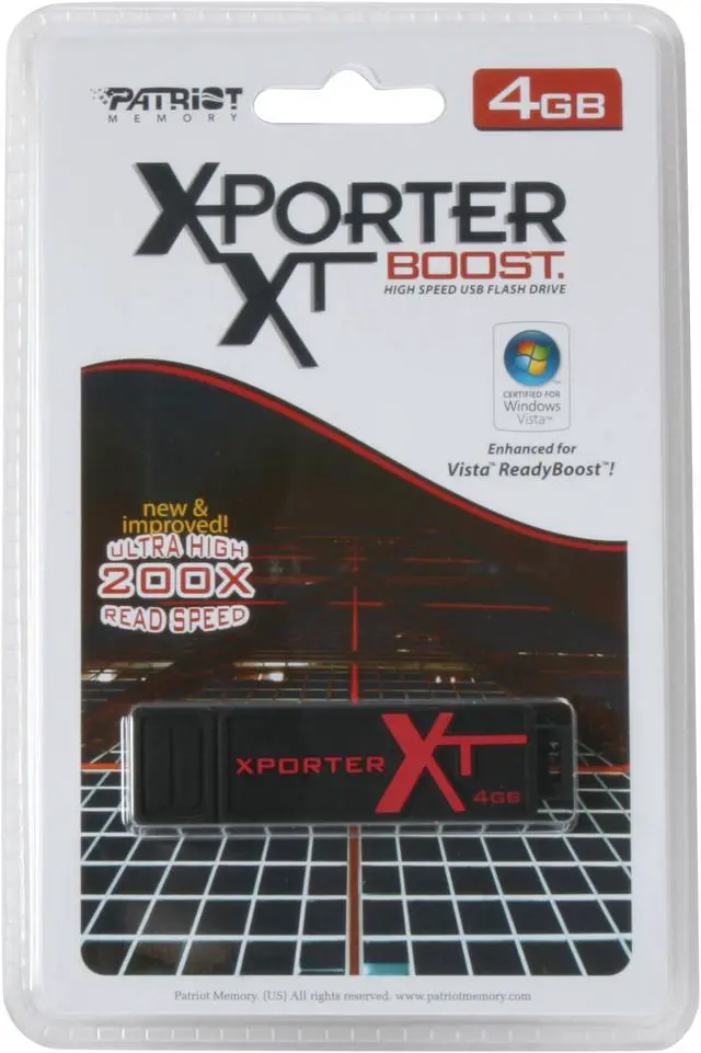 Alt view image 2 of 2 - Patriot Xporter XT Boost 4GB Flash Drive (USB2.0 Portable) PEF4GUSB