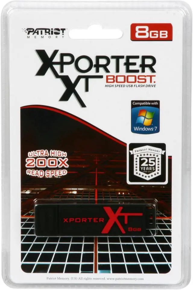 Alt view image 6 of 6 - Patriot Xporter XT Boost 8GB Flash Drive (USB 2.0 Portable) PEF8GUSB