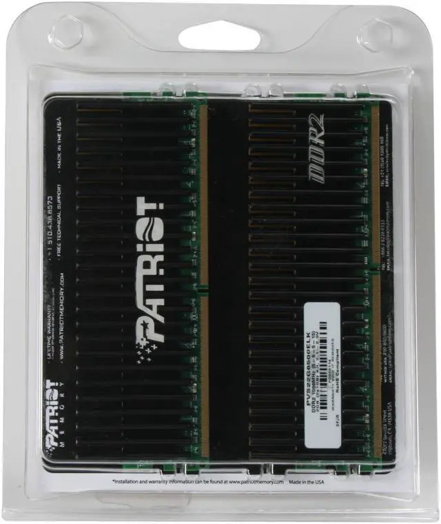 Alt view image 3 of 3 - Patriot Viper 2GB (2 x 1GB) DDR2 1066 (PC2 8500) Dual Channel Kit Desktop Memory Model PVS22G8500ELK