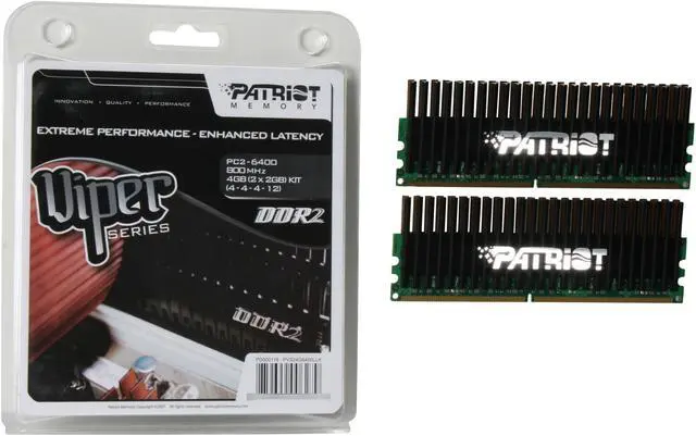 Alt view image 3 of 3 - Patriot Viper 4GB (2 x 2GB) DDR2 800 (PC2 6400) Dual Channel Kit Desktop Memory Model PVS24G6400LLK