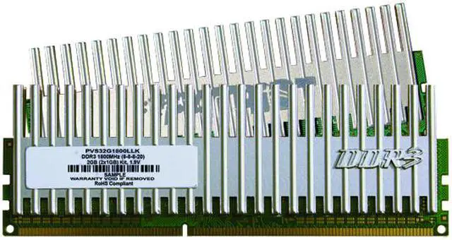 Main image of Patriot Viper 2GB (2 x 1GB) DDR3 1800 (PC3 14400) Dual Channel Kit Desktop Memory Model PVS32G1800LLK