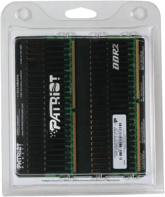 Alt view image 3 of 3 - Patriot Viper 4GB (2 x 2GB) DDR2 1066 (PC2 8500) Dual Channel Kit Desktop Memory Model PVS24G8500ELKR2
