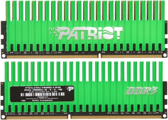 Alt view image 3 of 4 - Patriot Viper 4GB (2 x 2GB) DDR3 1800 (PC3 14400) Dual Channel Kit Desktop Memory Model PVS34G1800LLKN