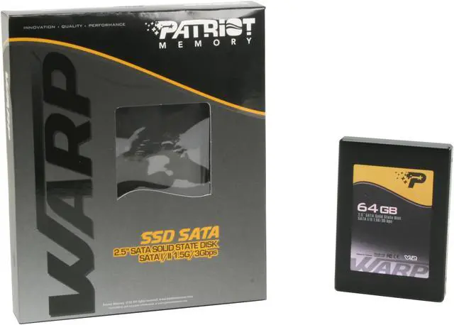 Alt view image 4 of 4 - Patriot Warp 2.5" 64GB SATA II Internal Solid State Drive (SSD) PE64GS25SSDR