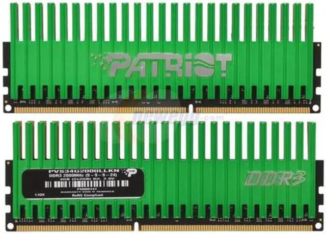 Alt view image 2 of 3 - Patriot Viper 4GB (2 x 2GB) DDR3 2000 (PC3 16000) Dual Channel Kit Desktop Memory Model PVS34G2000LLKN