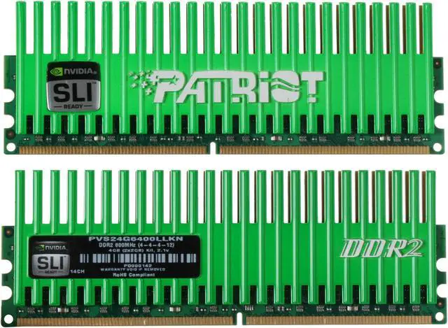 Alt view image 2 of 2 - Patriot Viper 4GB (2 x 2GB) DDR2 800 (PC2 6400) Desktop Memory w/Futuremark 3DMark Vantage Key Bundle Model PVS24G6400LLKNB