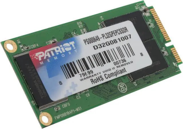 Main image of Patriot Lite PL32GPEPCSSDR 32GB Mini PCIe Internal Solid state disk (SSD)