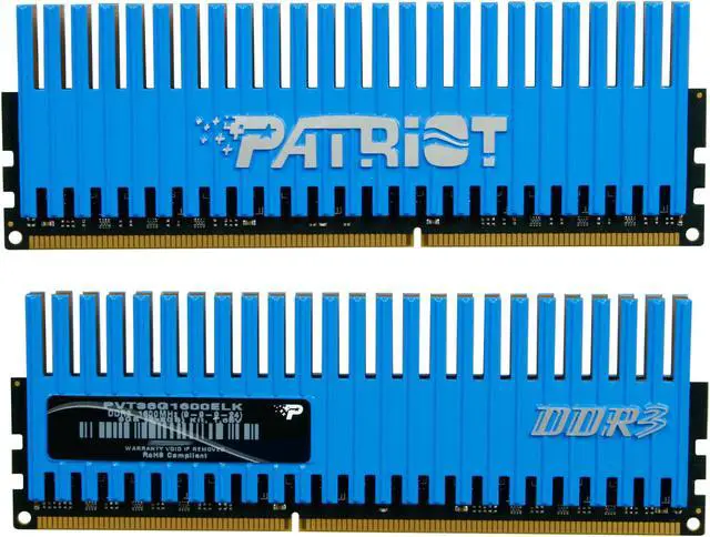 Alt view image 2 of 3 - Patriot Viper 6GB (3 x 2GB) DDR3 1600 (PC3 12800) Desktop Memory Model PVT36G1600ELK