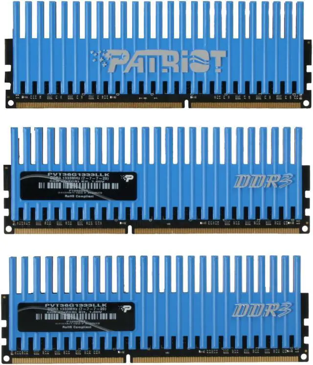 Alt view image 2 of 3 - Patriot Viper 6GB (3 x 2GB) DDR3 1333 (PC3 10666) Desktop Memory Model PVT36G1333LLK