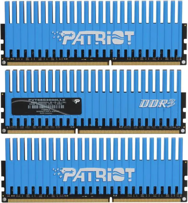 Alt view image 2 of 3 - Patriot Viper 6GB (3 x 2GB) DDR3 2000 (PC3 16000) Desktop Memory Model PVT36G2000LLK