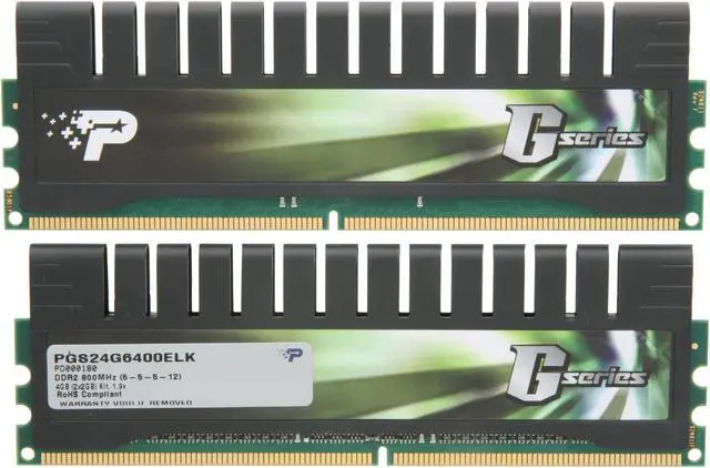 Alt view image 2 of 3 - Patriot Extreme Performance Gaming Series 4GB (2 x 2GB) DDR2 800 (PC2 6400) Desktop Memory Model PGS24G6400ELK