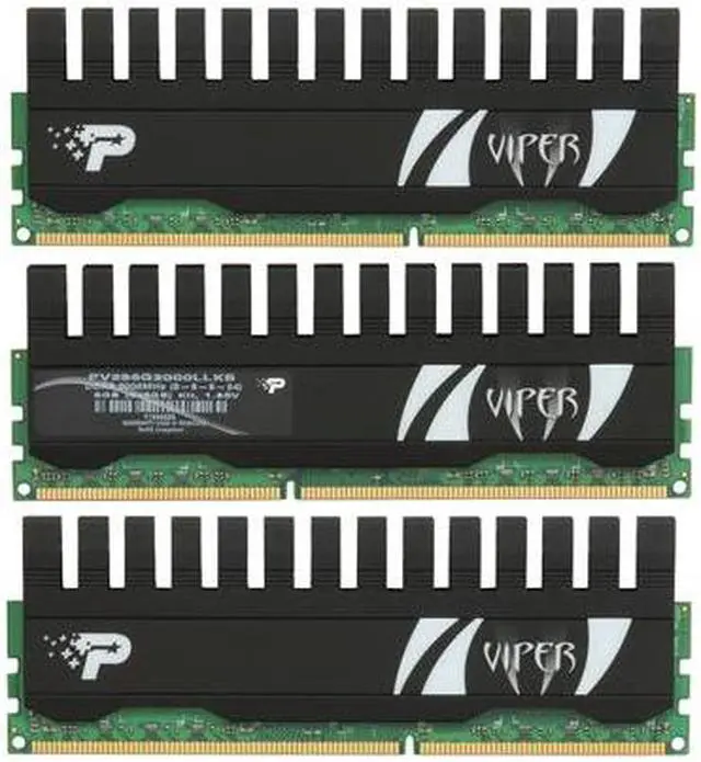 Alt view image 2 of 3 - Patriot Viper II 6GB (3 x 2GB) DDR3 2000 (PC3 16000) Low Latency Kit with 3DMark Vantage Model PV236G2000LLKB