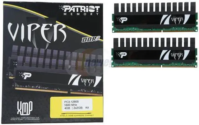 Alt view image 3 of 3 - Patriot Viper II 4GB (2 x 2GB) DDR3 1600 (PC3 12800) Desktop Memory Model PV234G1600LLK