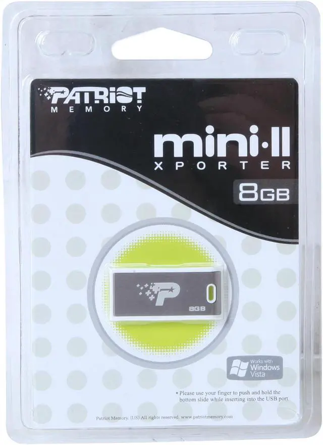 Alt view image 2 of 2 - Patriot Xporter Mini II 8GB USB 2.0 Flash Drive PSF8GMIIUSB