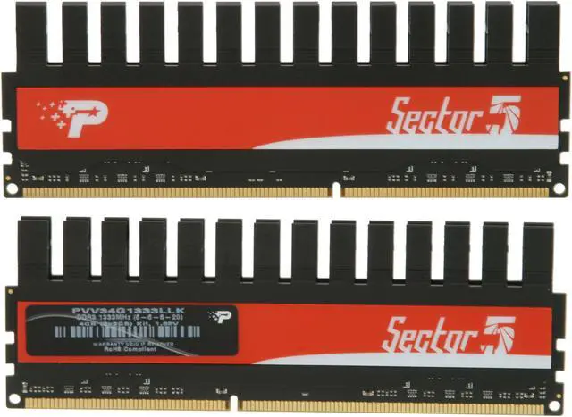 Alt view image 2 of 3 - Patriot Viper II Sector 5 4GB (2 x 2GB) DDR3 1333 (PC3 10666) Desktop Memory Model PVV34G1333LLK