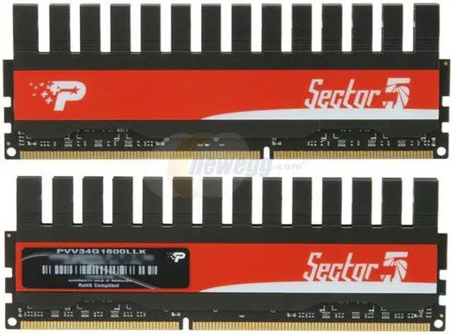 Alt view image 2 of 3 - Patriot Viper II Sector 5 4GB (2 x 2GB) DDR3 1600 (PC3 12800) Desktop Memory w/ 3DMark Vantage Model PVV34G1600LLKB