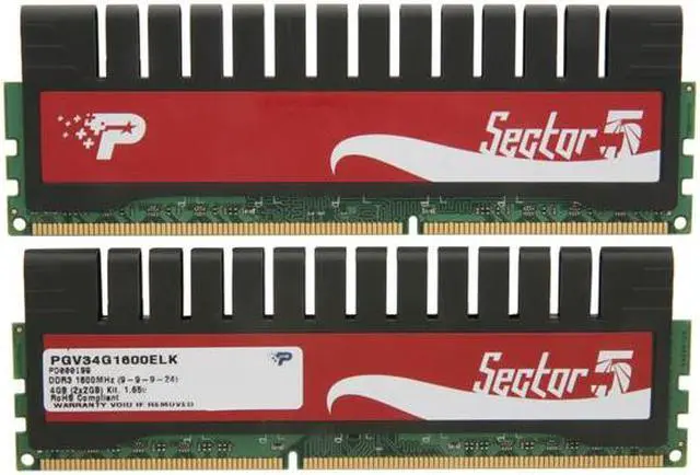 Alt view image 2 of 3 - Patriot G Series ‘Sector 5’ Edition 4GB (2 x 2GB) DDR3 1600 (PC3 12800) Desktop Memory Model PGV34G1600ELK