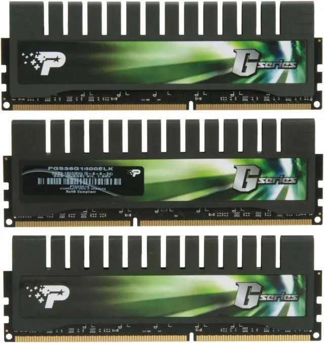 Alt view image 10 of 12 - Patriot Gamer Series 6GB (3 x 2GB) DDR3 1600 (PC3 12800) Desktop Memory Model PGS36G1600ELKC