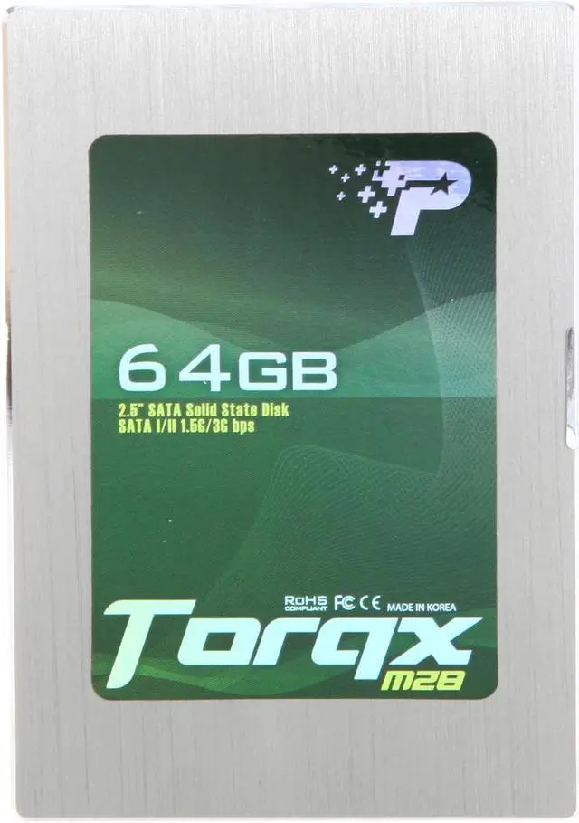 Alt view image 2 of 7 - Patriot Torqx M28 2.5" 64GB SATA II Internal Solid State Drive (SSD) PTX64GS25SSDR