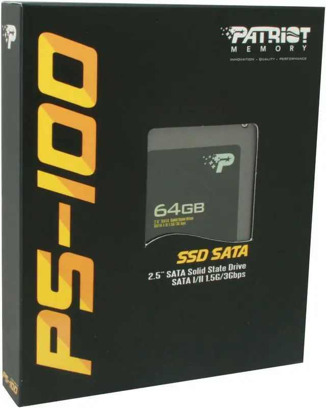 Main image of Patriot PS-100 2.5" 64GB SATA I/II MLC Internal Solid State Drive (SSD) PS64GS25SSDR