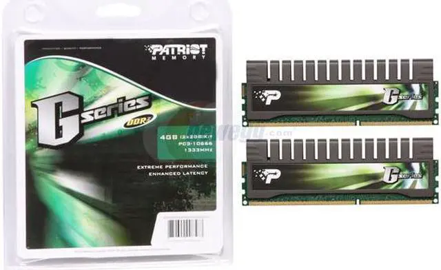 Alt view image 3 of 3 - Patriot Gaming Series 4GB (2 x 2GB) DDR3 1333 (PC3 10666) Desktop Memory Model PGS34G1333ELK