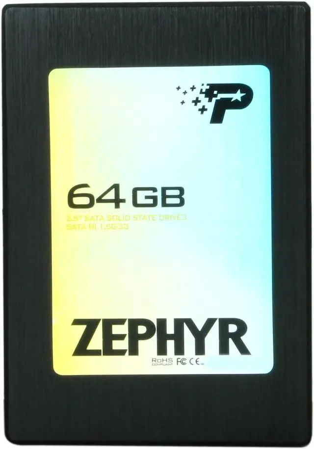 Alt view image 2 of 5 - Patriot Zephyr 2.5" 64GB SATA II MLC Internal Solid State Drive (SSD) PZ64GS25SSDR