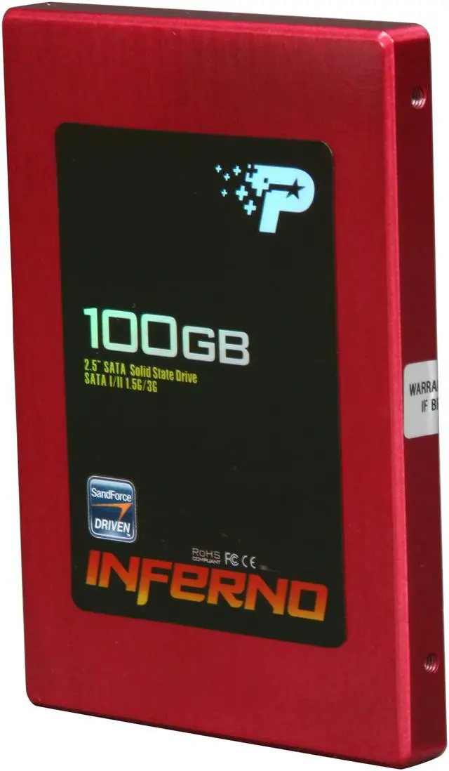 Alt view image 2 of 6 - Patriot Inferno 2.5" 100GB SATA II MLC Internal Solid State Drive (SSD) PI100GS25SSDR