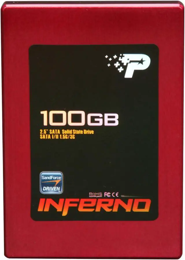 Alt view image 3 of 6 - Patriot Inferno 2.5" 100GB SATA II MLC Internal Solid State Drive (SSD) PI100GS25SSDR