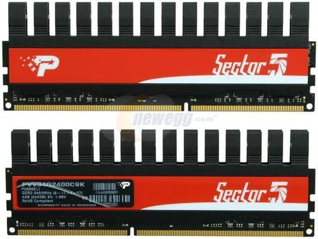 Alt view image 2 of 3 - Patriot Viper II 'Sector 5' Edition 4GB (2 x 2GB) DDR3 2400 (PC3 19200) Desktop Memory Model PVV34G2400C9K