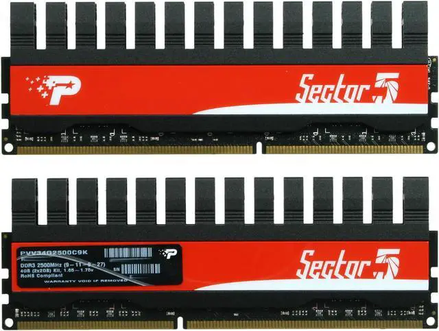Alt view image 2 of 3 - Patriot Viper II 'Sector 5' Edition 4GB (2 x 2GB) DDR3 2500 (PC3 20000) Desktop Memory Model PVV34G2500C9K