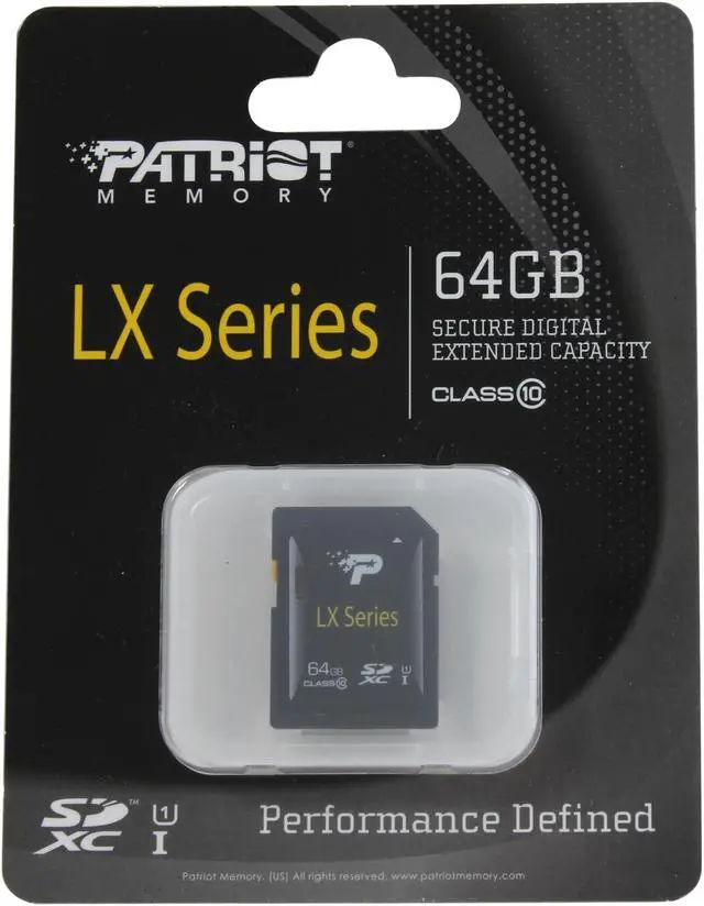 Alt view image 4 of 4 - Patriot LX Series 64GB Class 10 Secure Digital Extended Capacity (SDXC) Flash Card Model PSF64GSDXC10