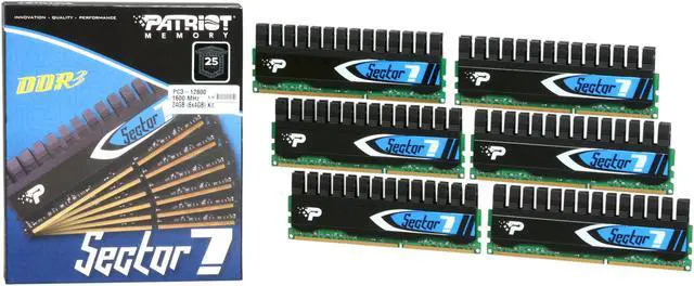 Alt view image 3 of 3 - Patriot Viper II Sector 7 Edition 24GB (6 x 4GB) DDR3 1600 (PC3 12800) Desktop Memory Model PV7324G1600ELHK