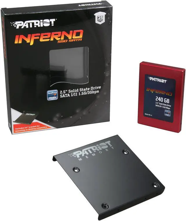 Alt view image 5 of 5 - Patriot Inferno 2.5" 240GB SATA II MLC Internal Solid State Drive (SSD) PI240GS25SSDR