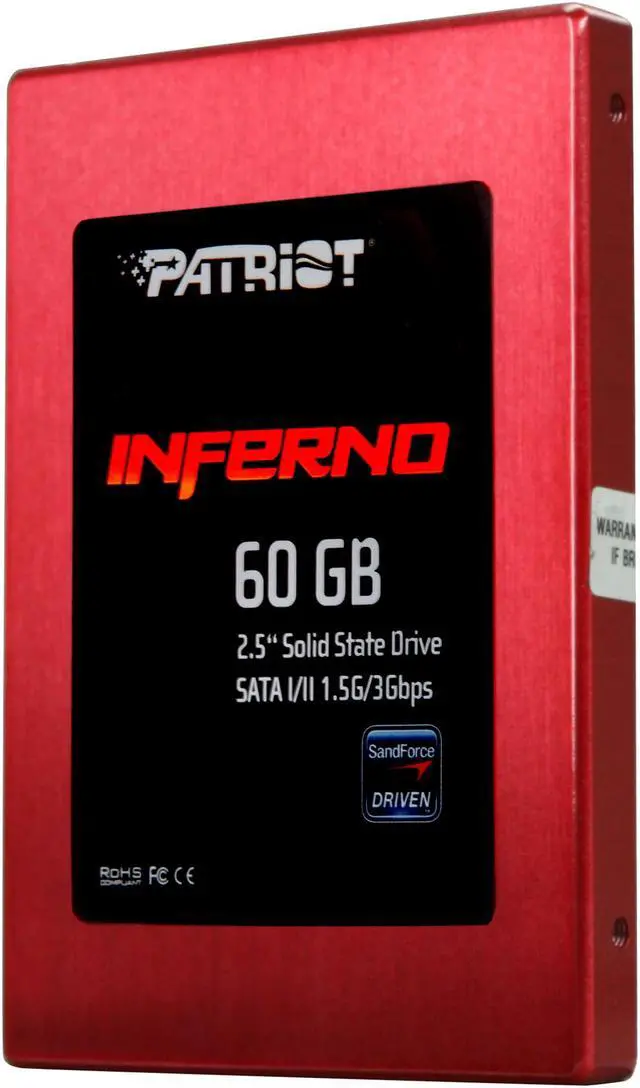 Main image of Patriot Inferno 2.5" 60GB SATA II MLC Internal Solid State Drive (SSD) PI60GS25SSDR