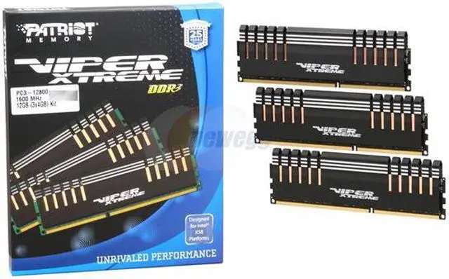 Alt view image 3 of 3 - Patriot Viper Xtreme 12GB (3 x 4GB) DDR3 1600 (PC3 12800) Desktop Memory Model PX7312G1600LLK