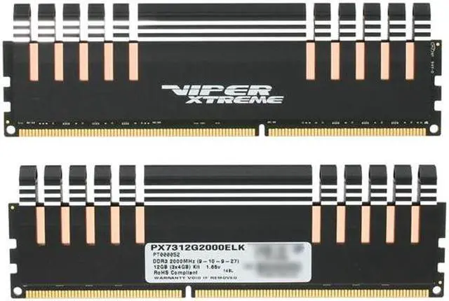 Alt view image 2 of 3 - Patriot Viper Xtreme 12GB (3 x 4GB) DDR3 2000 (PC3 16000) Desktop Memory Model PX7312G2000ELK