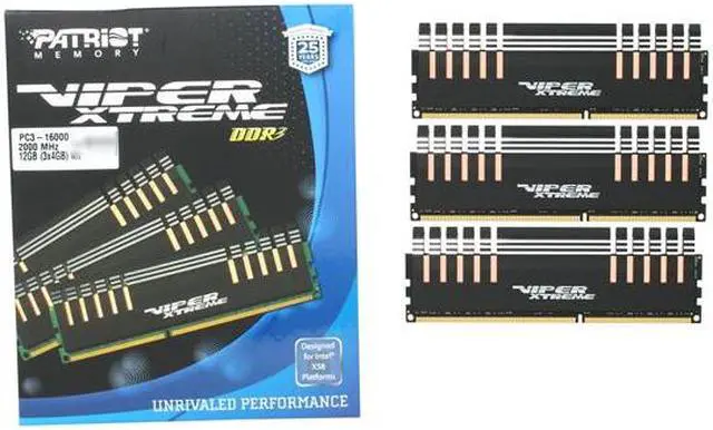 Alt view image 3 of 3 - Patriot Viper Xtreme 12GB (3 x 4GB) DDR3 2000 (PC3 16000) Desktop Memory Model PX7312G2000ELK