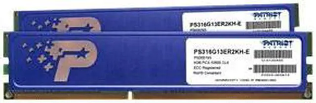 Main image of Patriot Signature 16GB (2 x 8GB) ECC Registered DDR3 1333 (PC3 10600) Server Memory Model PS316G13ER2KH-E
