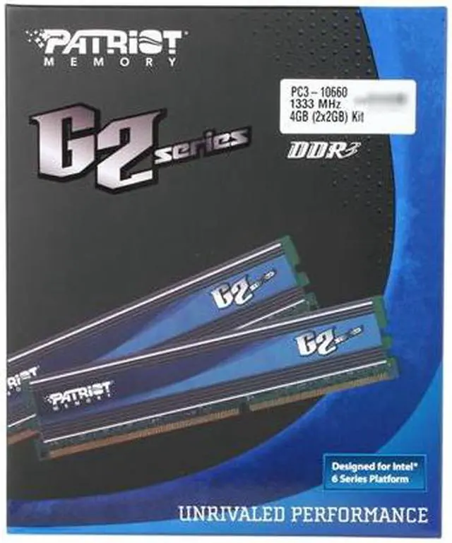 Alt view image 3 of 3 - Patriot Gamer 2 Series 4GB (2 x 2GB) DDR3 1333 (PC3 10666) Desktop Memory Model PGD34G1333ELK